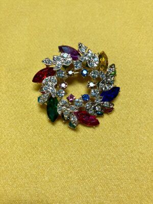 Zapínátko č.5 na chodský šátek . Bižuterie,sklo.